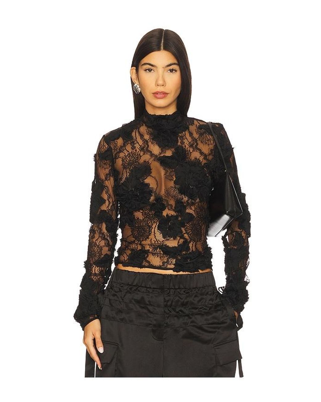 AKNVAS Black Freja Lace Top