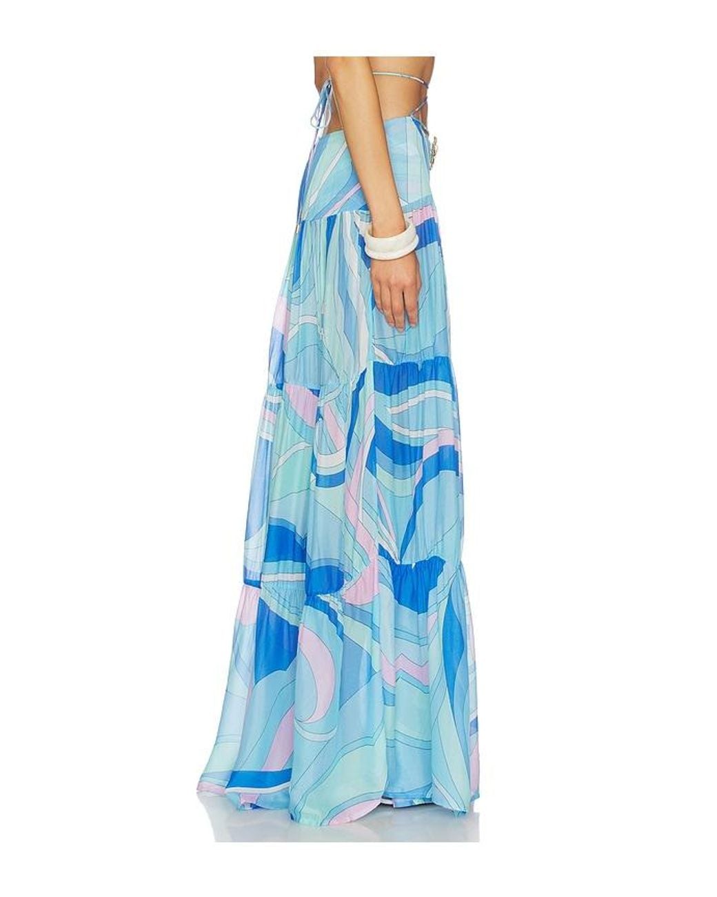 Cin Cin Blue Song Lobster Maxi Skirt