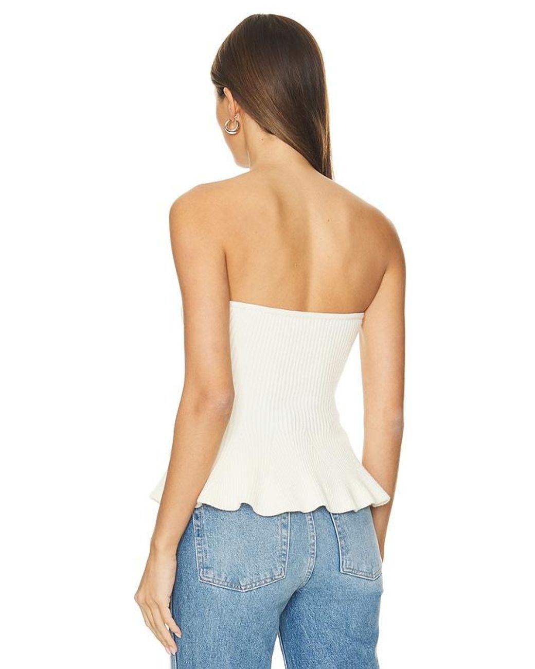 Line & Dot White Saffy Top