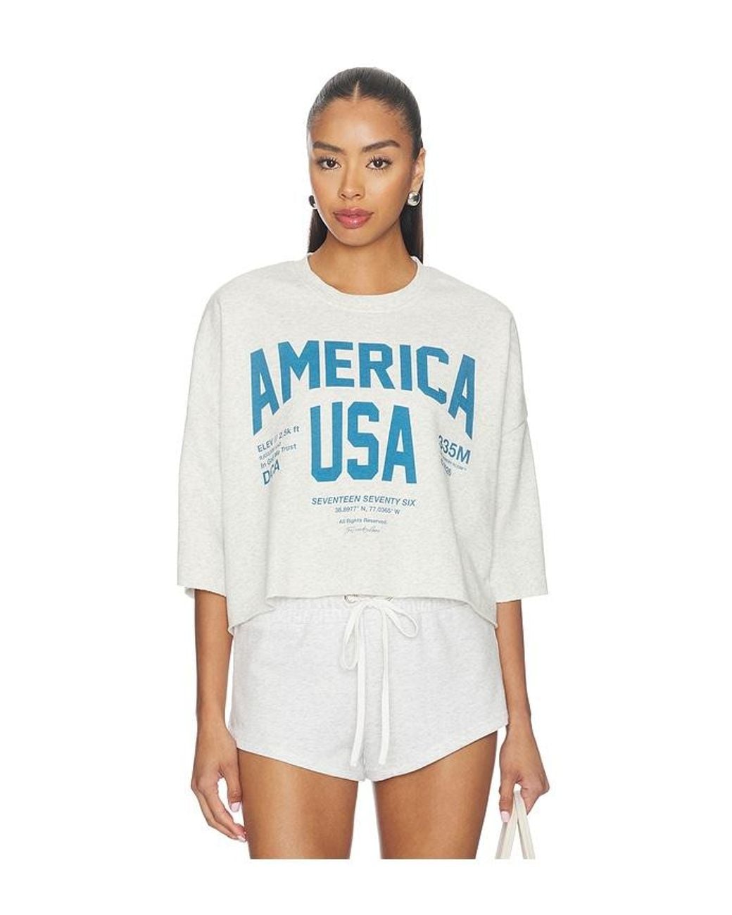 The Laundry Room White Welcome To America Crop Jumper