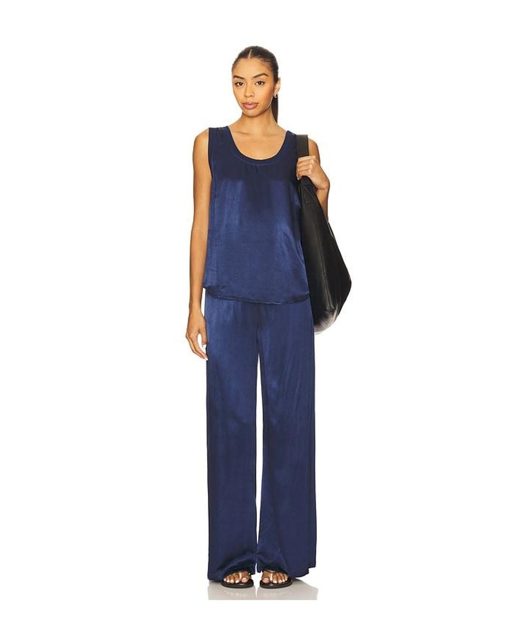 Lamade Blue Call Chill Silky Wide Leg Long Pant