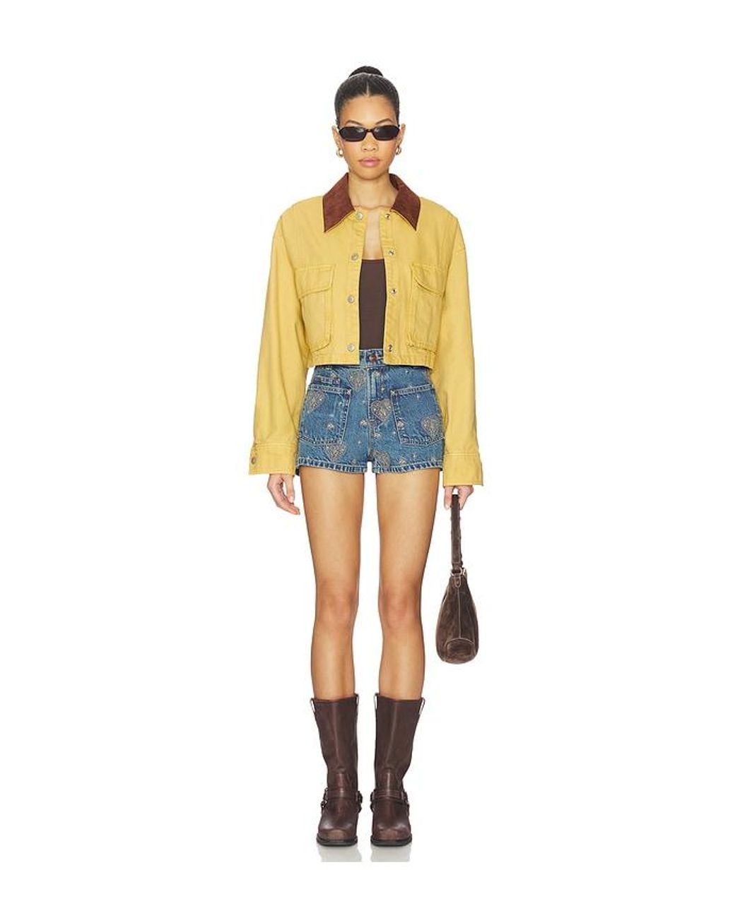 Free People Blue X We The Free Martha Workwear Jacket