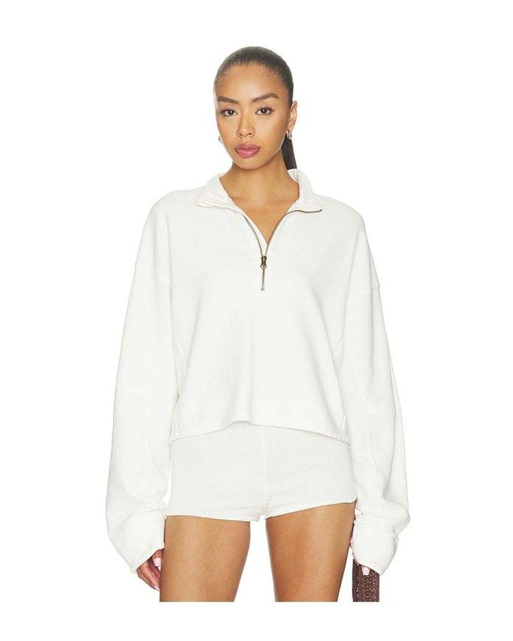 Free People White X We The Free Celeste Quarter Zip