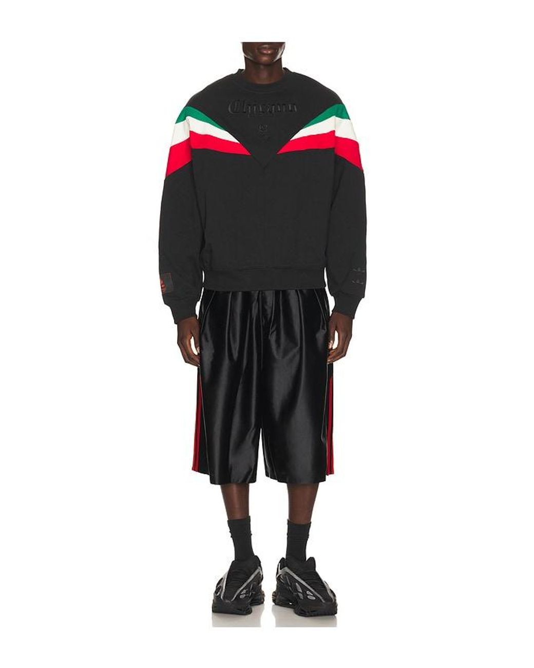Adidas Originals Black X Willy Chavarria Chicano Fleece Crewneck for men