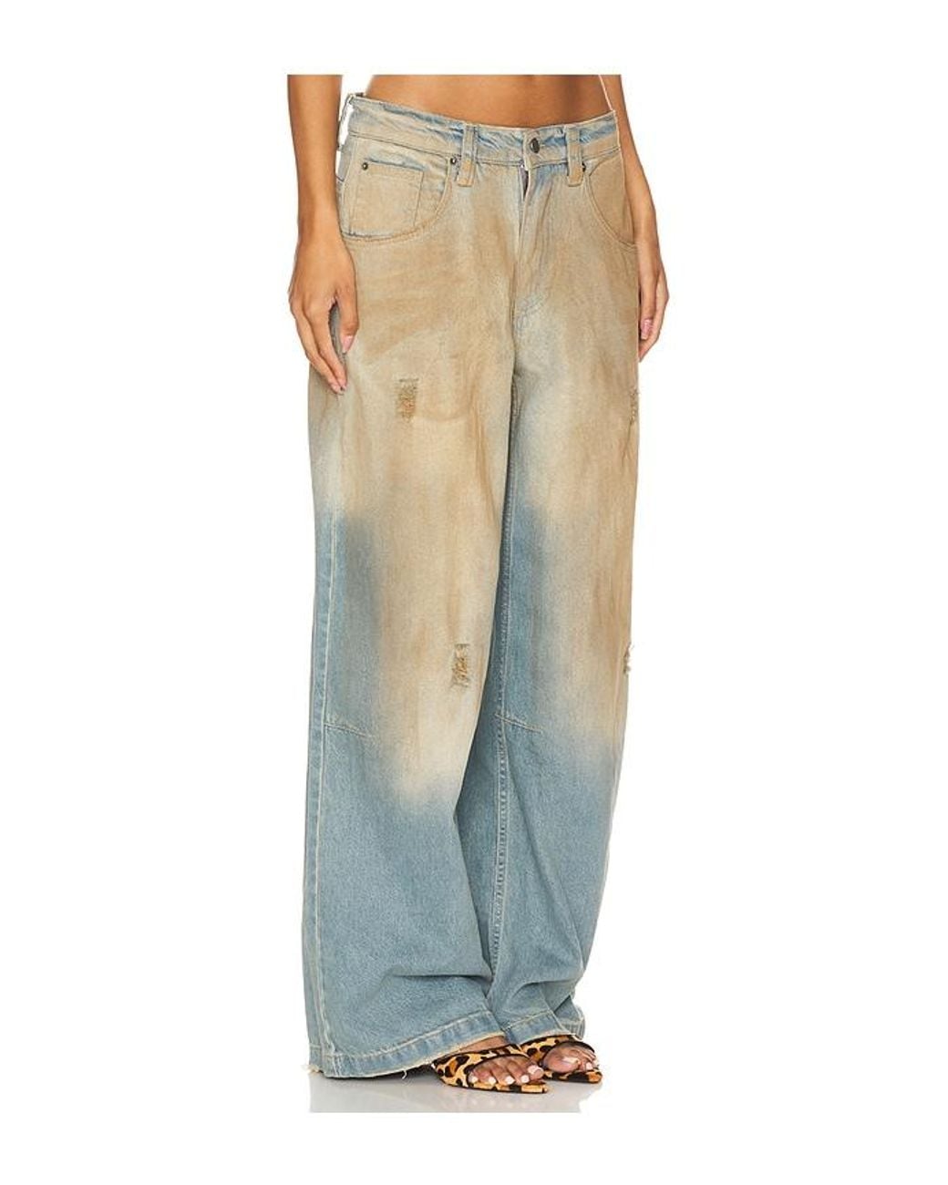 Jaded London Blue Colossus Wide Leg Jeans