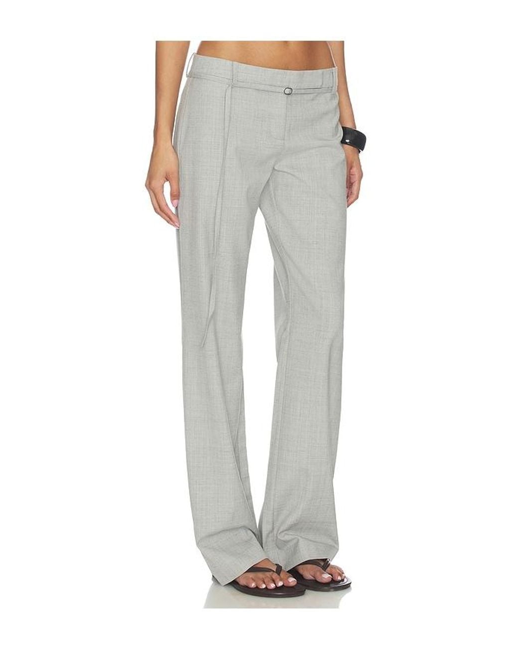 St. Agni White 90S Belt Minimal Pants