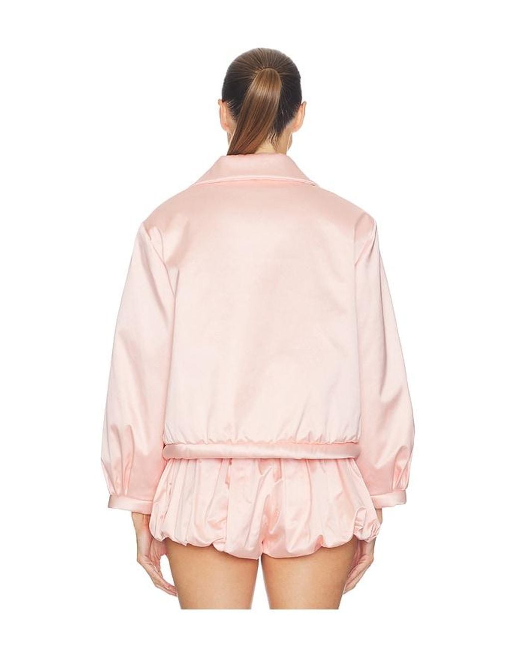 Helsa Pink Sateen Puff Jacket