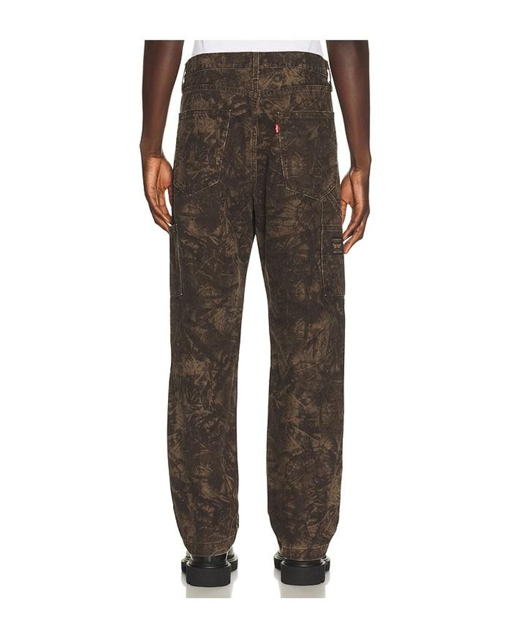 Levi's Black 568 Loose Straight Double Knee Pants for men