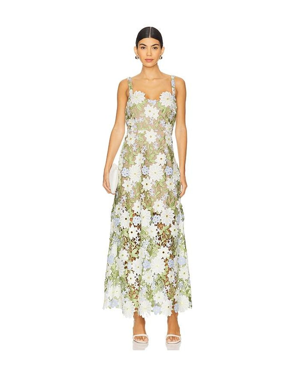 Elliatt White Flora Midi Dress
