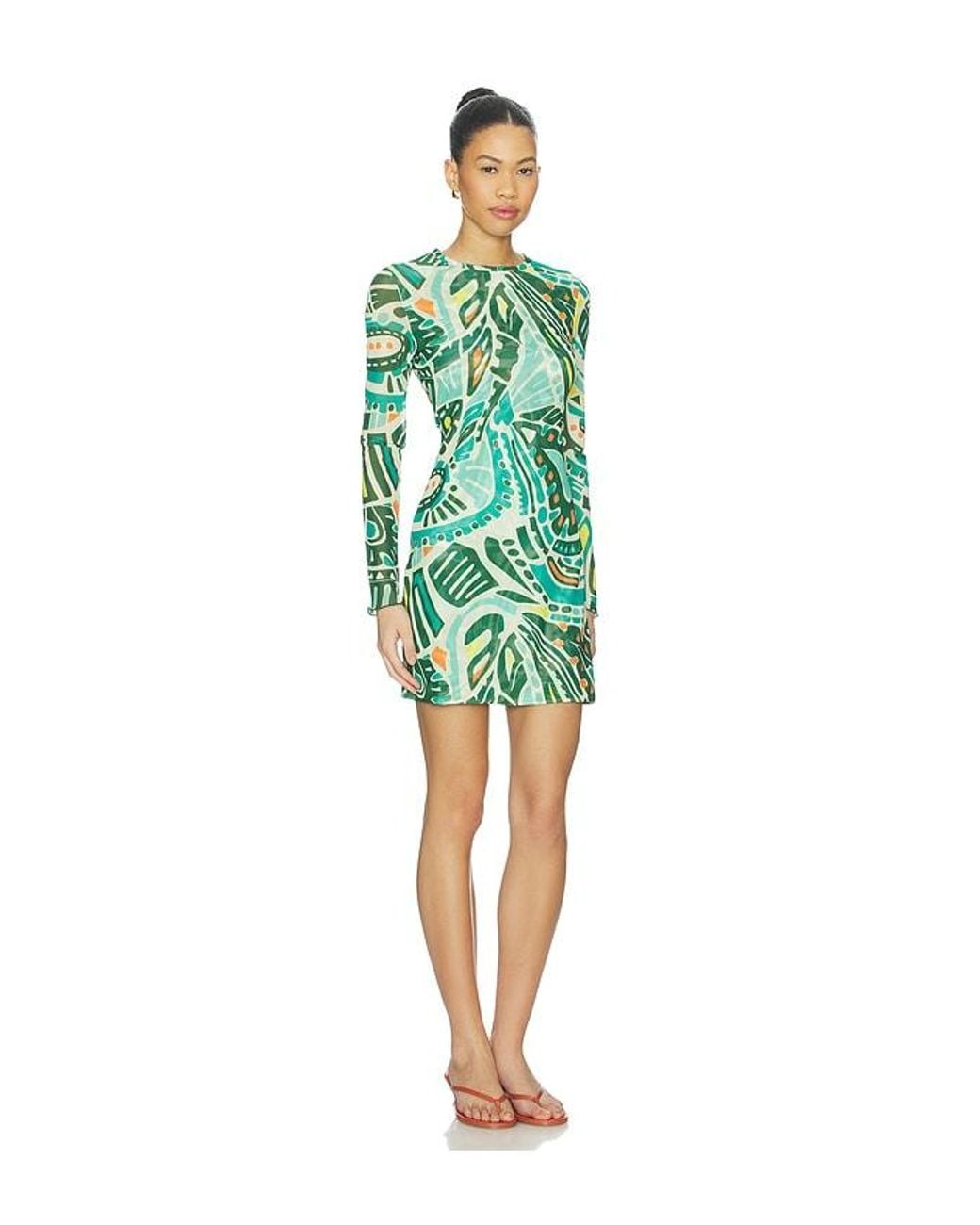 Eywasouls Malibu Green Scarlet Mini Dress