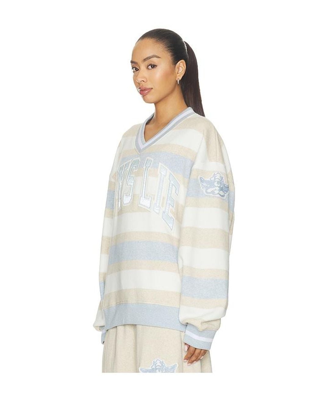 Boys Lie White Girl Next Door Hayley V-Neck Sweatshirt