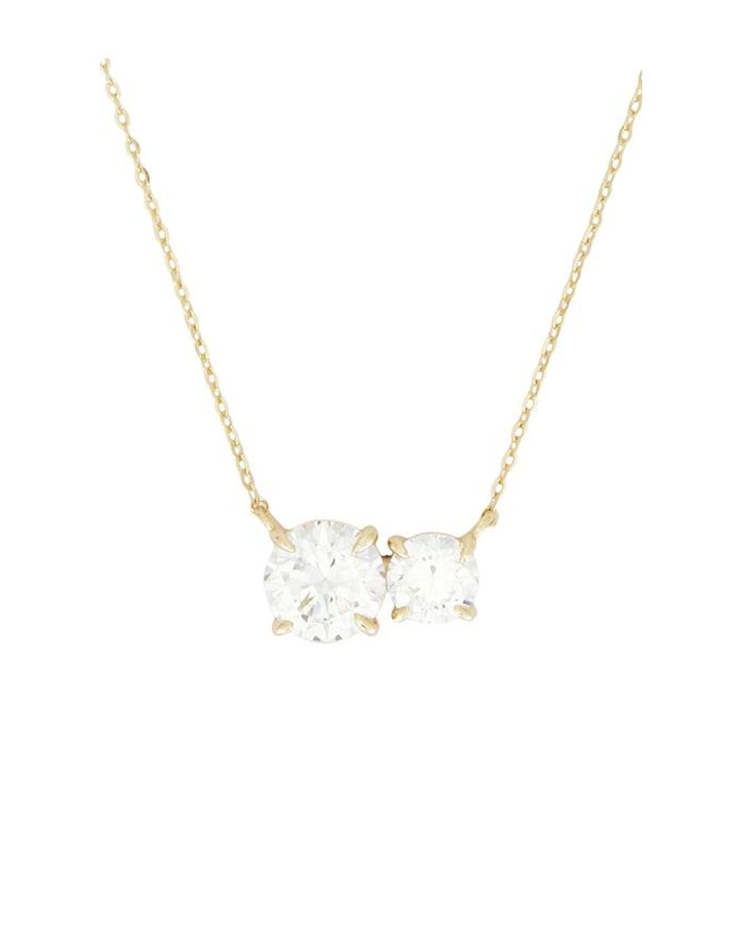 Shashi White Double Solitaire Necklace