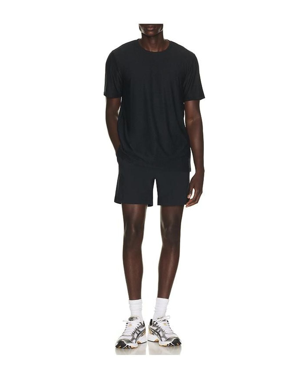 Beyond Yoga Black Warplite Range Lined Short for men