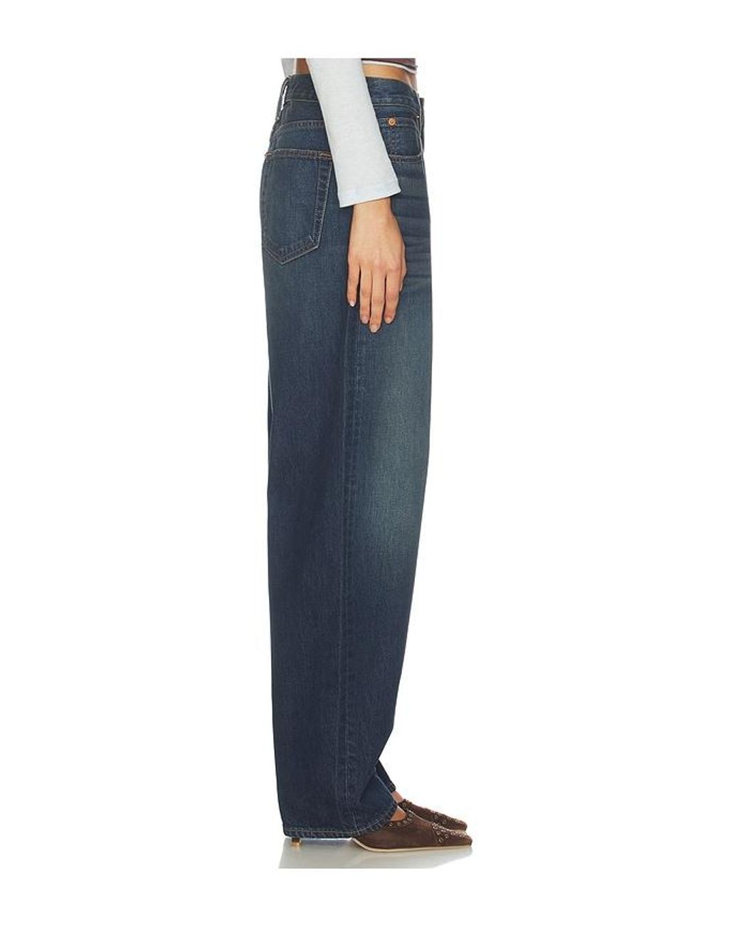 SLVRLAKE Denim Blue Ella Curve Leg Jeans