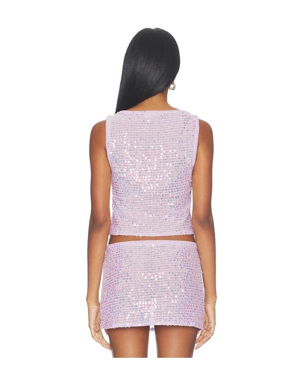 Lovers + Friends White Erin Sequin Top