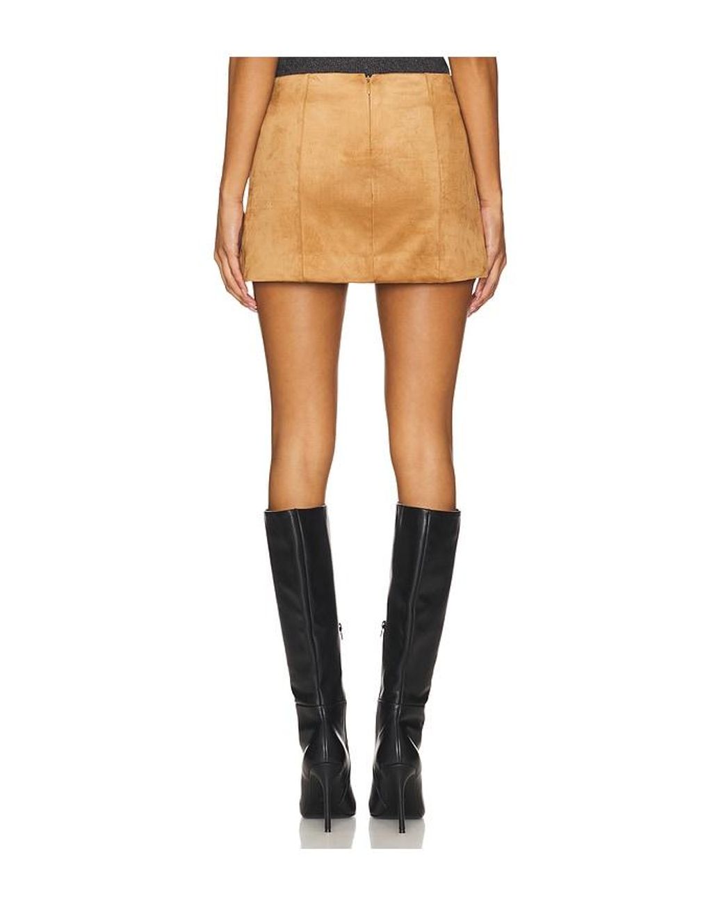 Tularosa Multicolor Ginny Faux Suede Mini Skirt