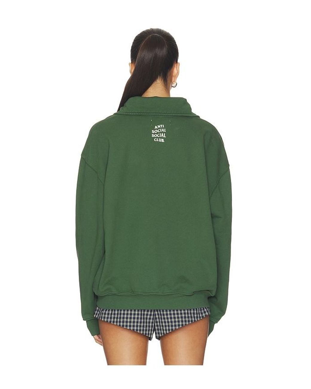 ANTI SOCIAL SOCIAL CLUB Green Washed Up Quarter Zip