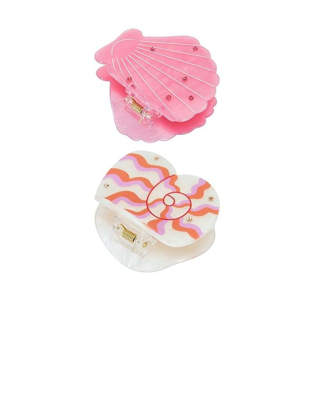 Frasier Sterling Pink Shell Beach Claw Clip Set