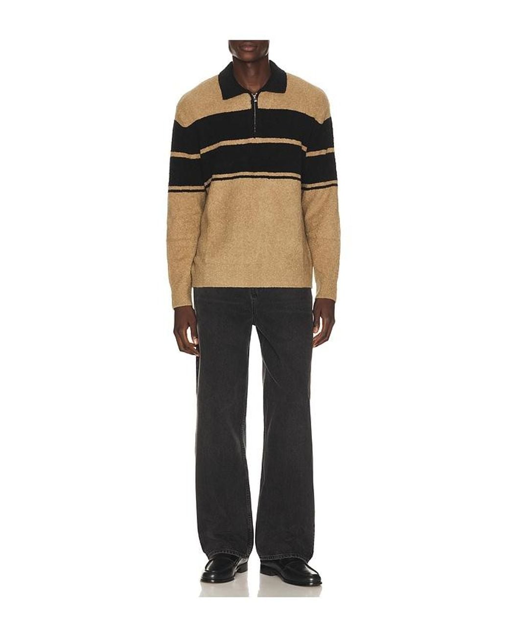 Samsøe & Samsøe Black Saqnino Half Zip Polo for men