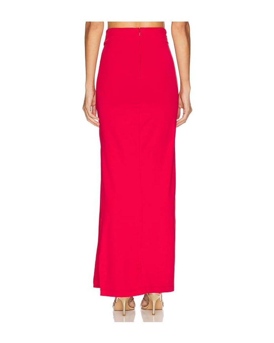 Bardot Red X Revolve Neve Maxi Skirt