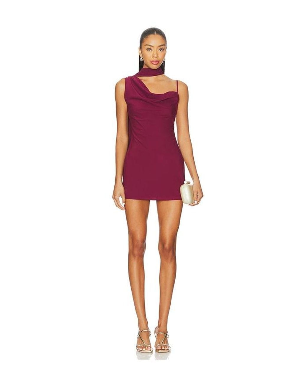 open lace back dress Superdown Red Stripe T Shirt Dress
