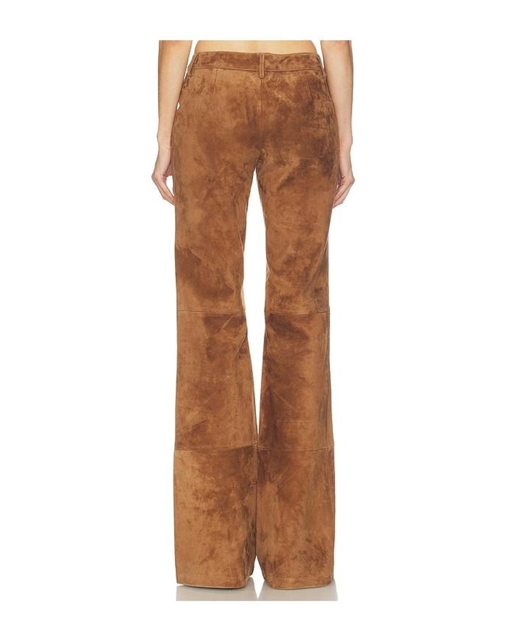 SAU LEE Brown Gael Suede Pant