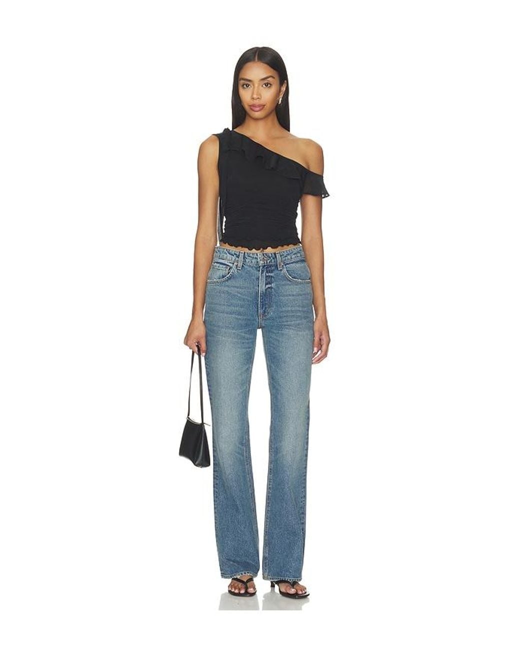 Free People Blue Isla One Shoulder Top