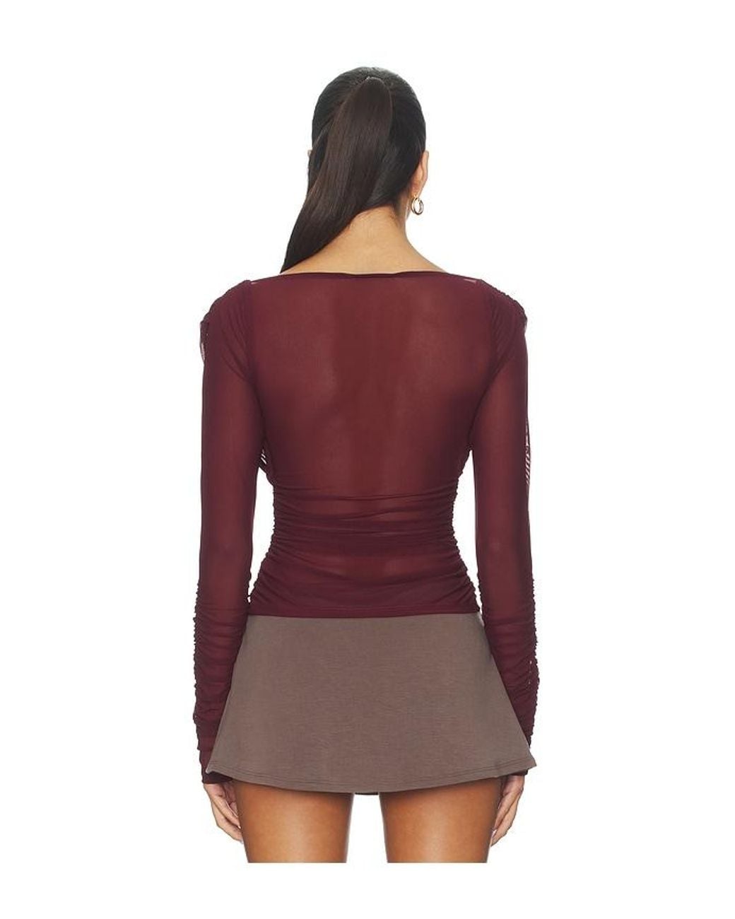 MAJORELLE Red Simone Top