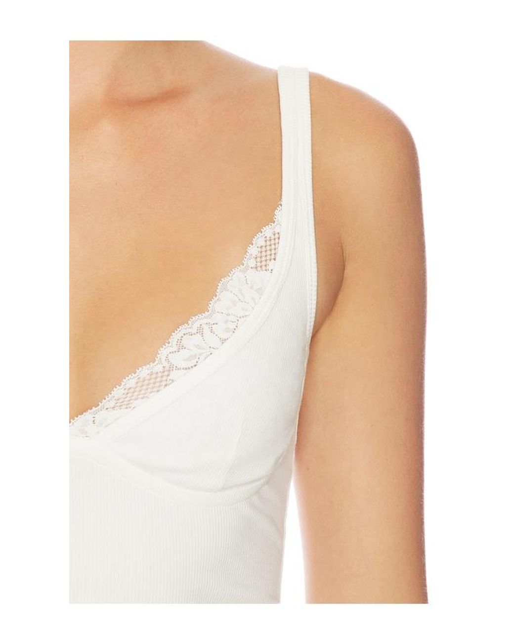 HAELO White Shadow Lace Tank