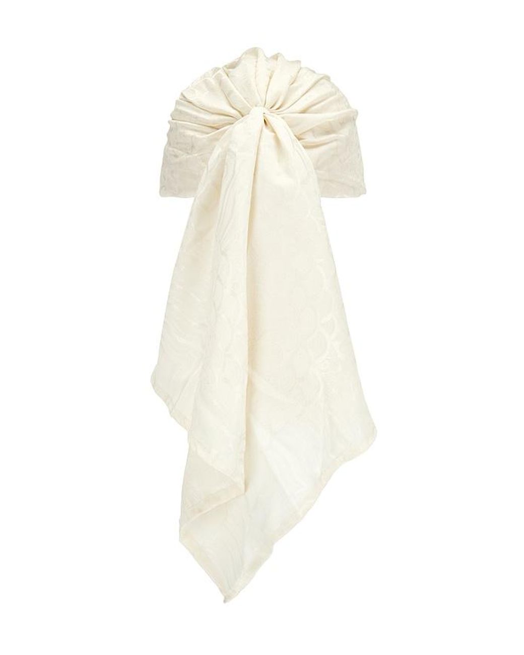 Lele Sadoughi White Sophia Eyelet Scarf Cap