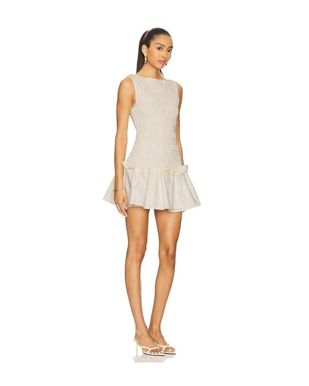 MORE TO COME Natural Myah Mini Dress