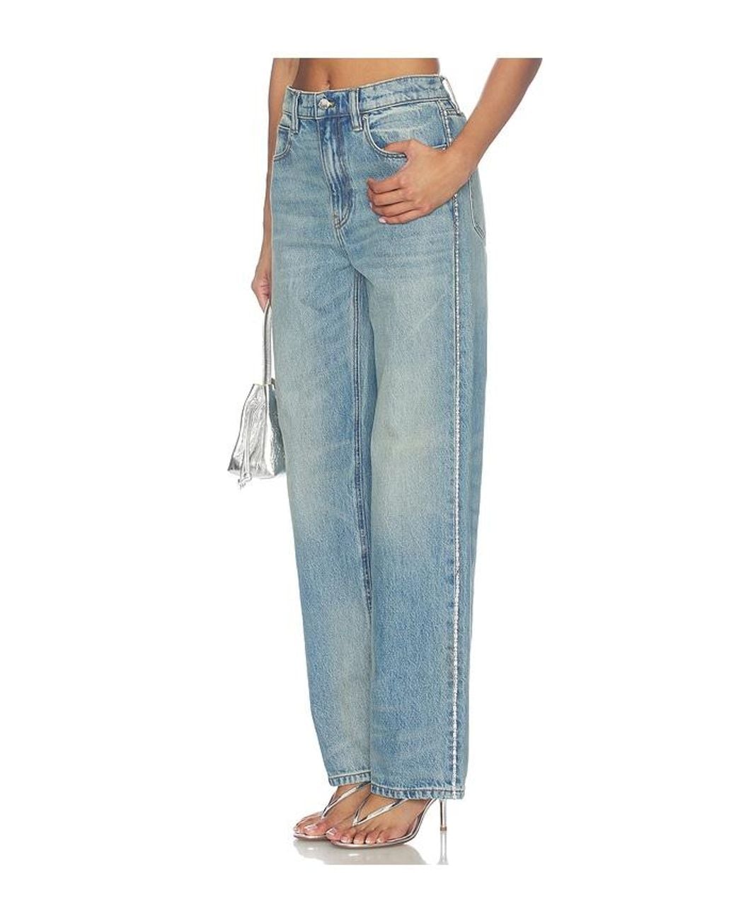 Alexander Wang Blue Ez Jeans With Embellished Chain