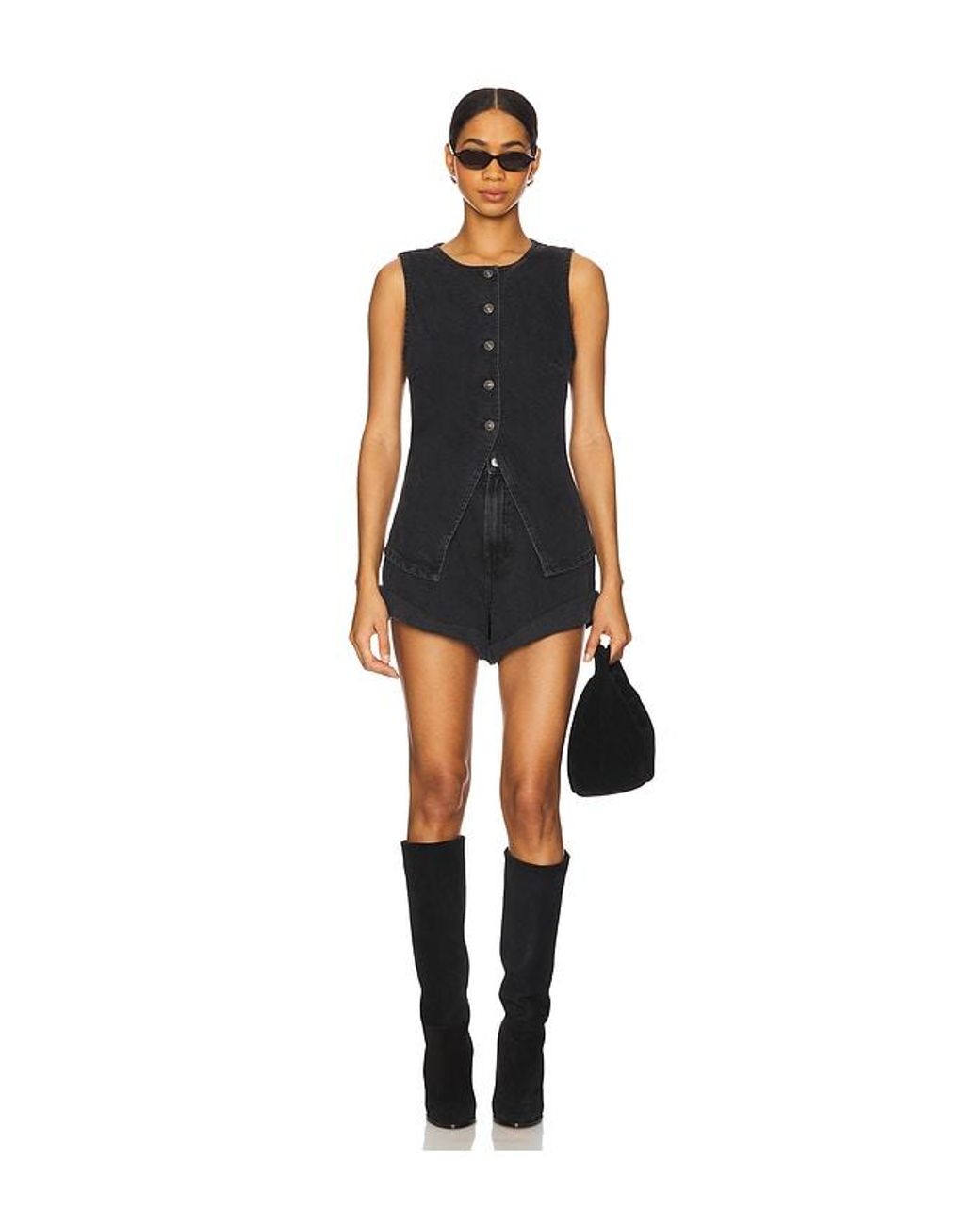 Free People Black X We The Free Aimee Vest