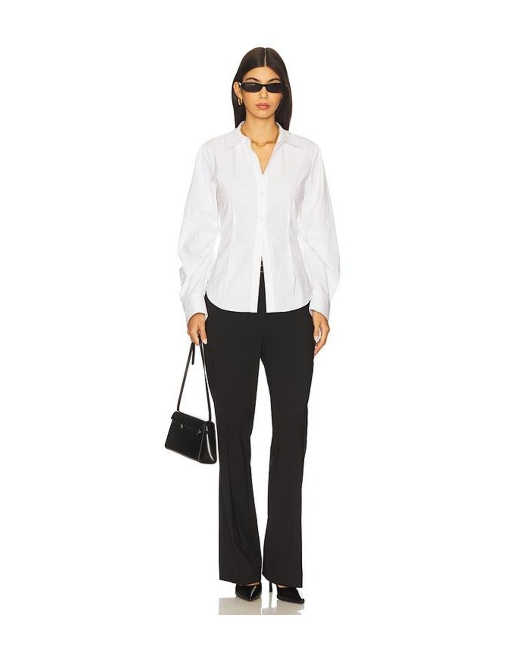 Vince Black High Waist Slim Flare Belted Pant