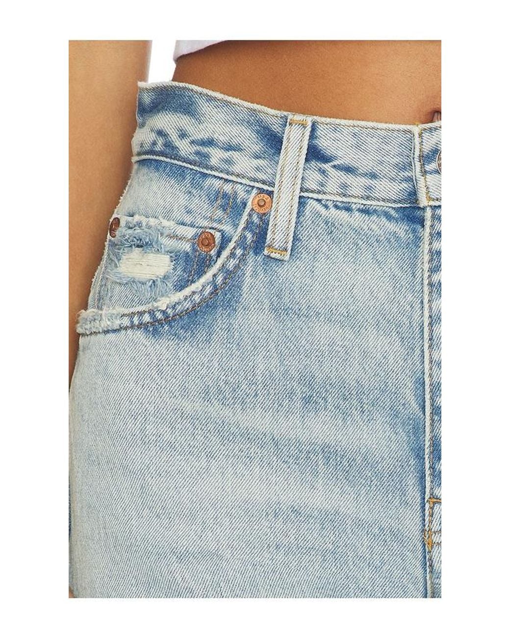 Re/done Blue Blondie Straight Jeans