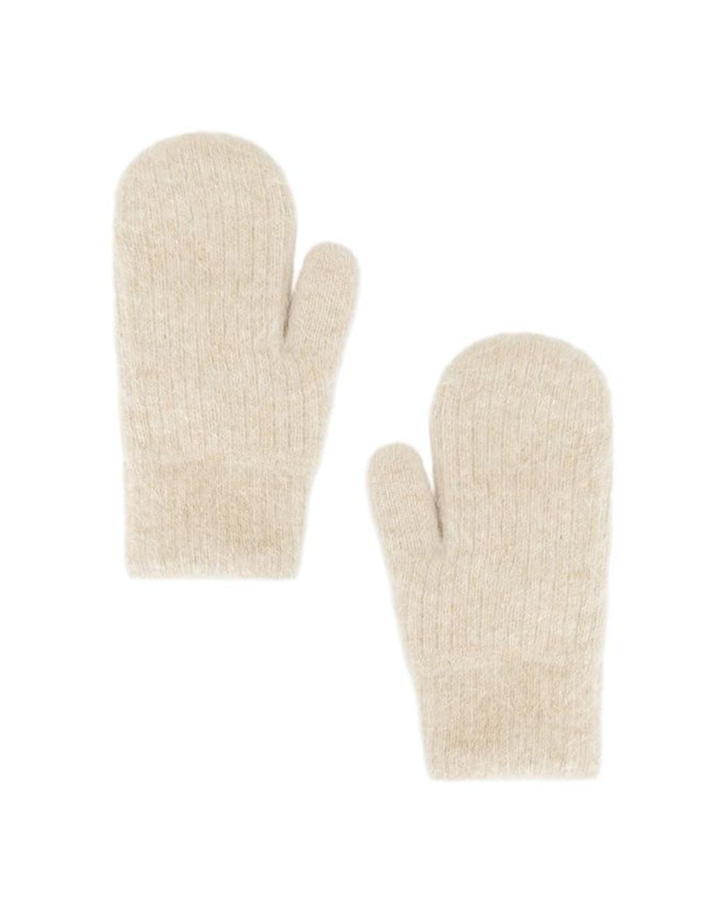 Hat Attack White Fleecey Lined Mitten