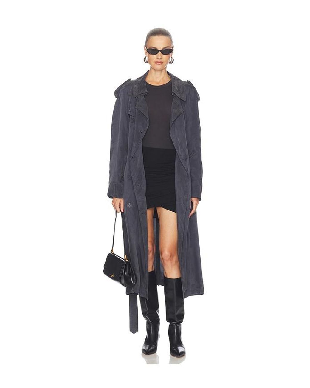 Enza Costa Black Silk Rib Essential Crew