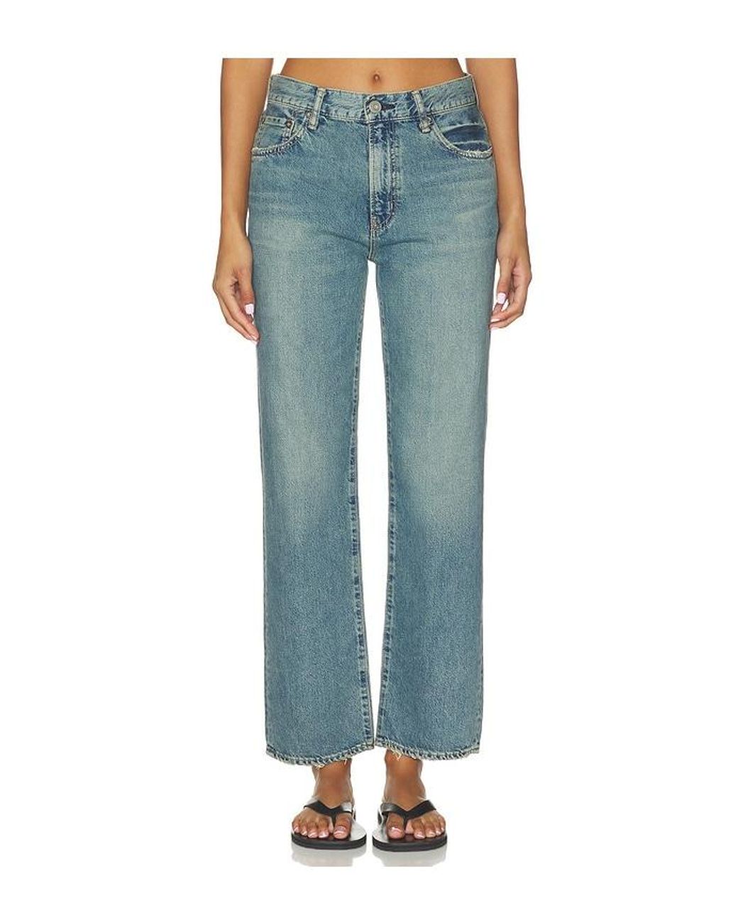 Moussy Blue Lafayette Straight Leg Jeans