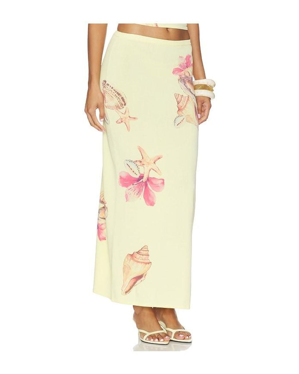 Lovers + Friends Multicolor Katia Floral Print Midi Skirt