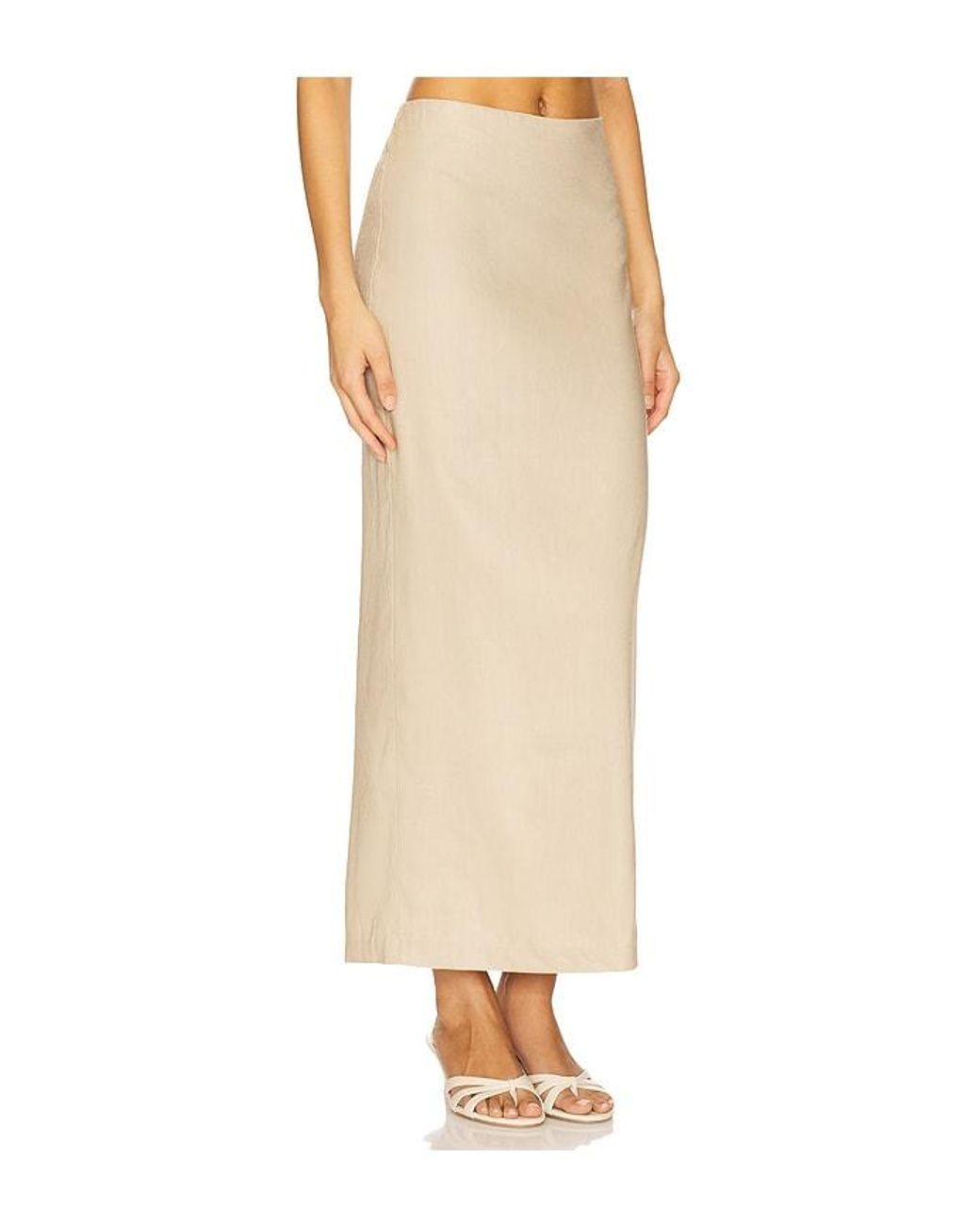 Camila Coelho Natural Delanie Midi Skirt