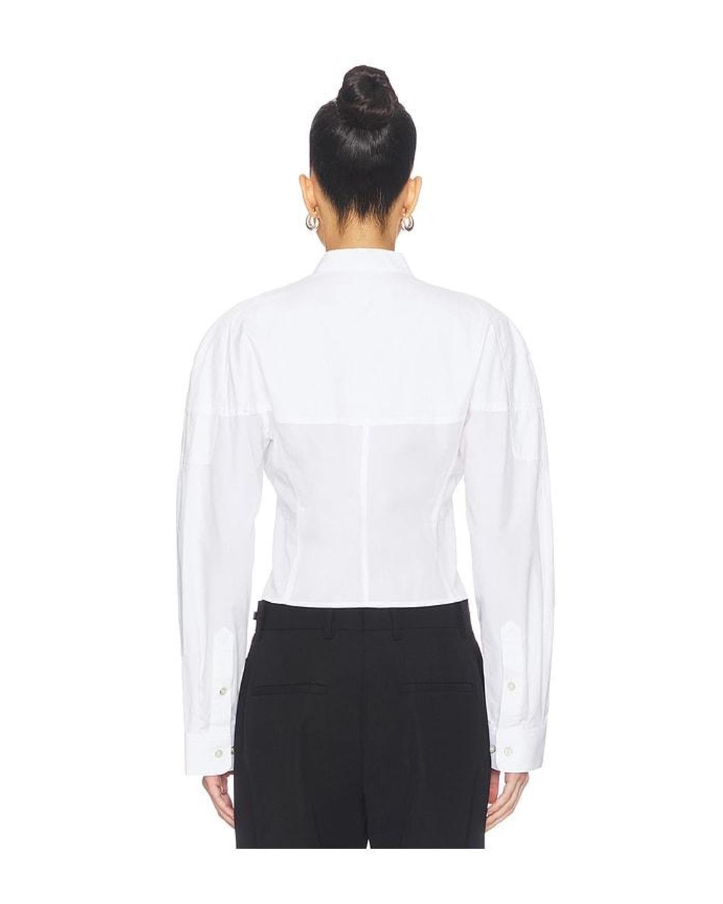 Helmut Lang White Saddle Shirt