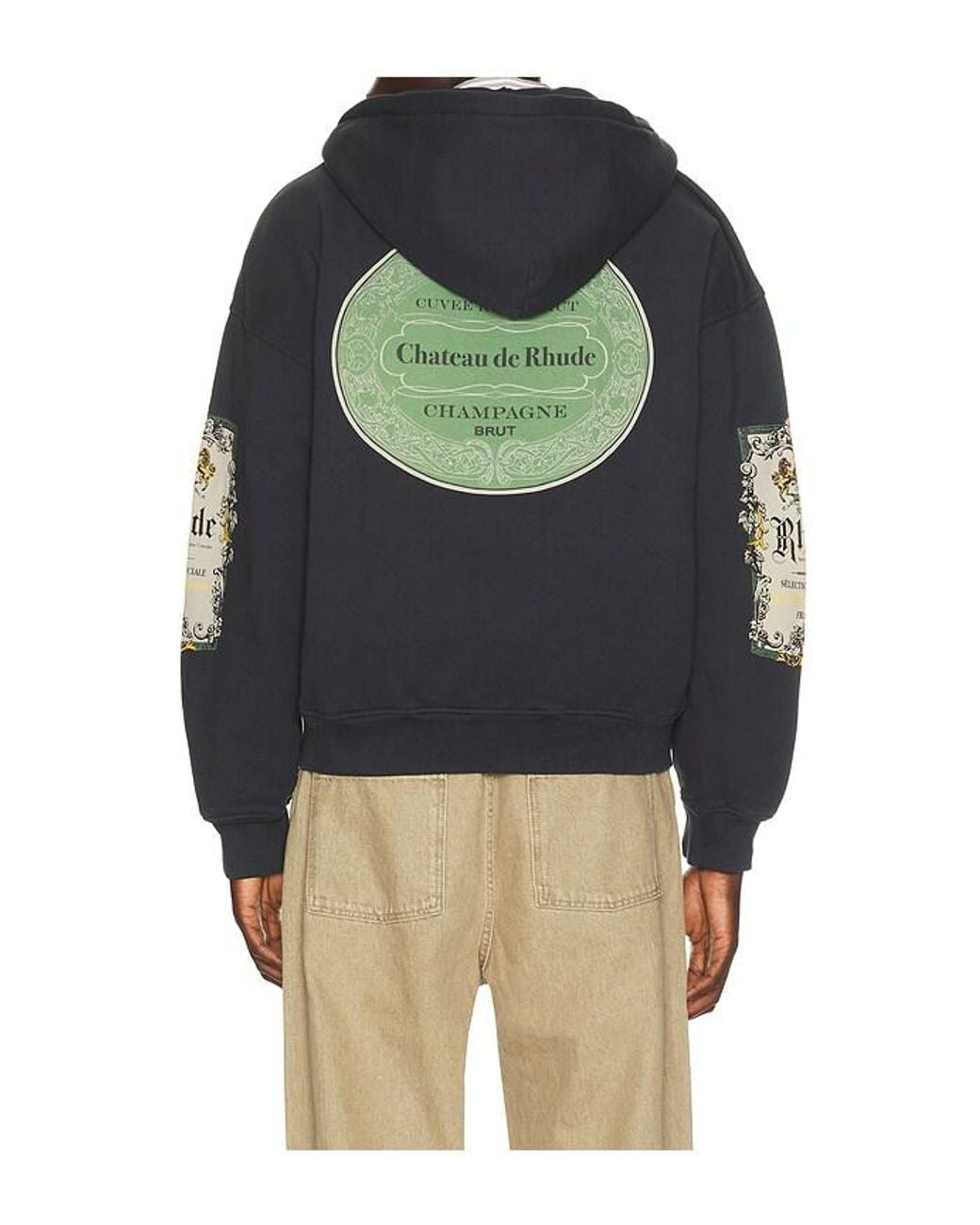 Rhude Blue Bordeaux Reserve Zip-Up Hoodie for men