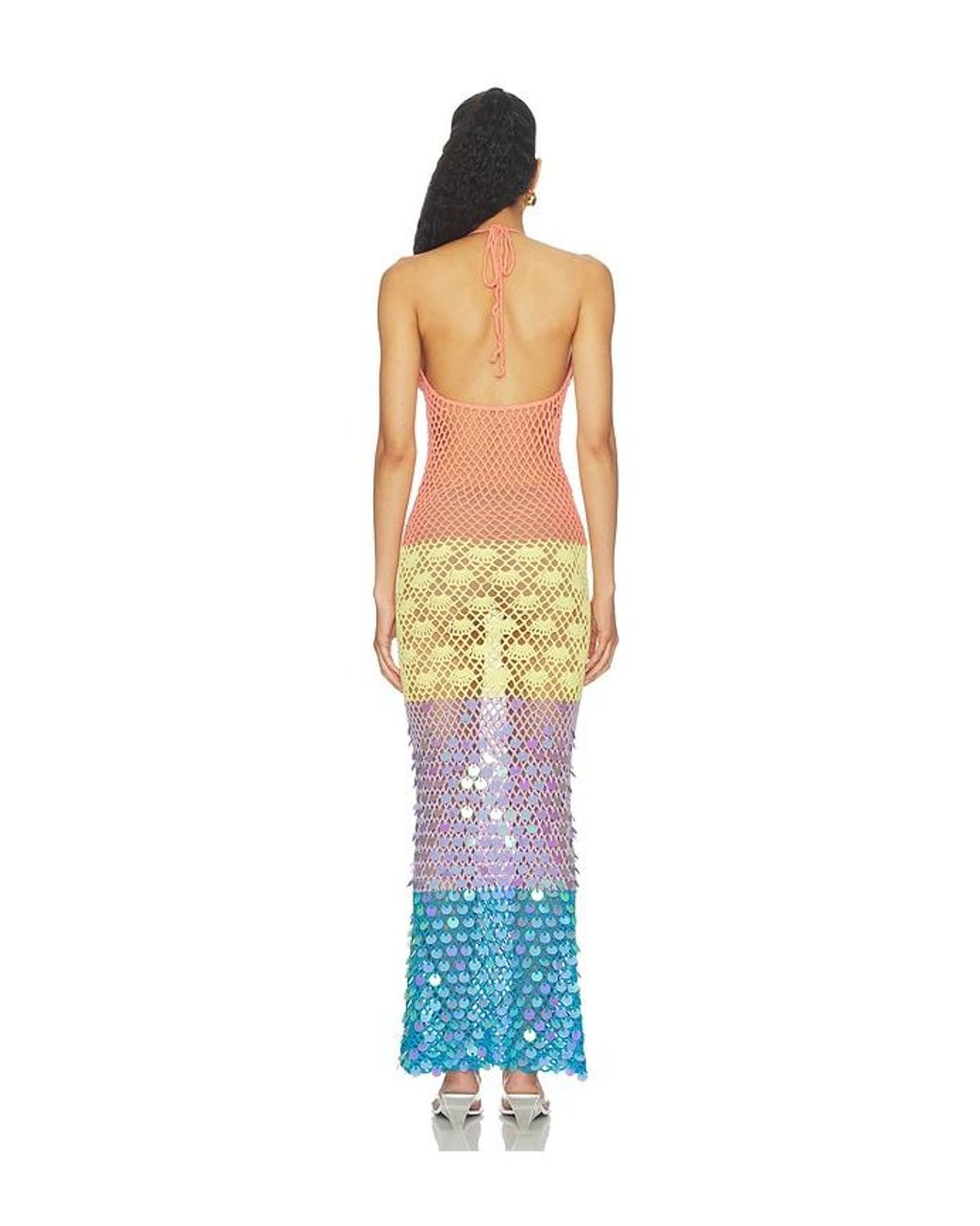 superdown White Hildie Crochet Maxi Dress
