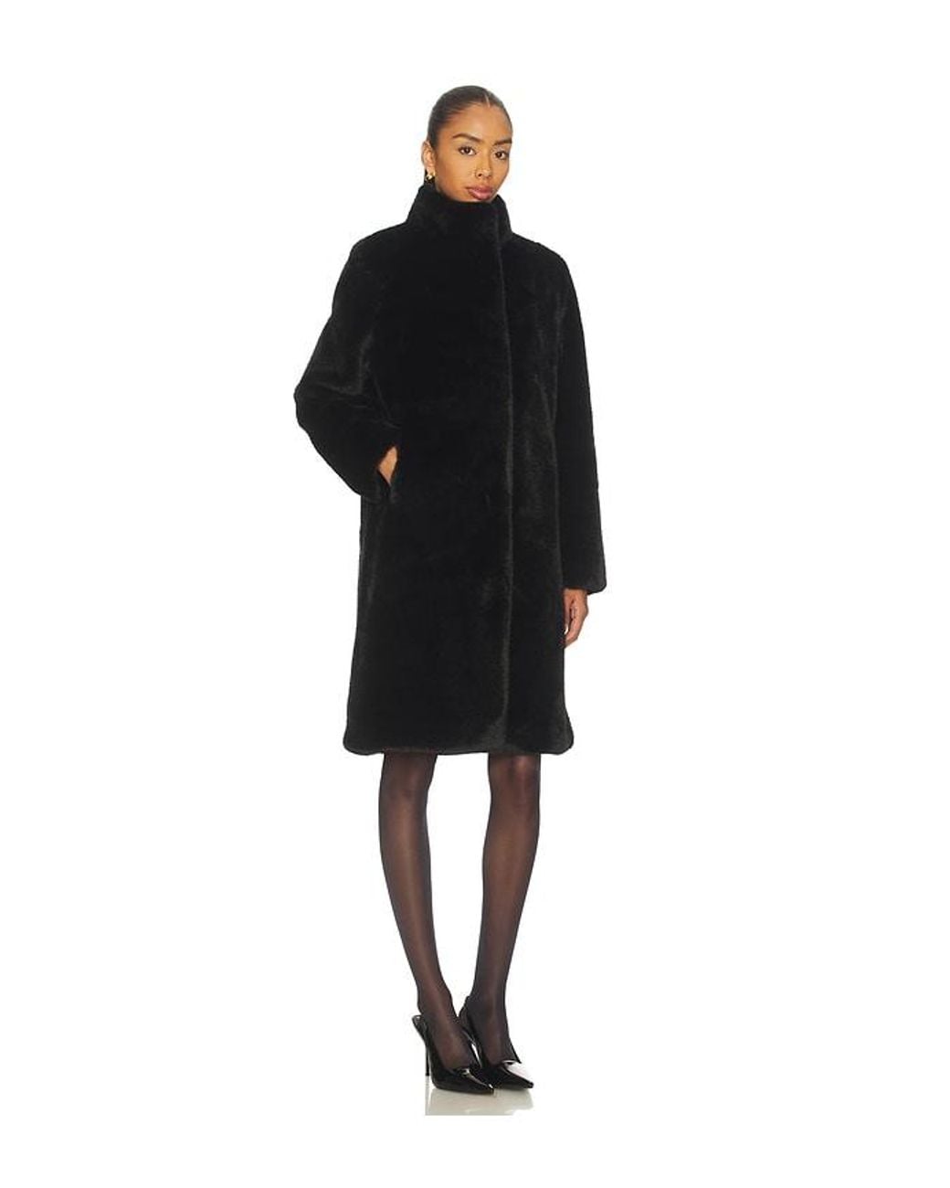 Unreal Fur Black Raven Coat