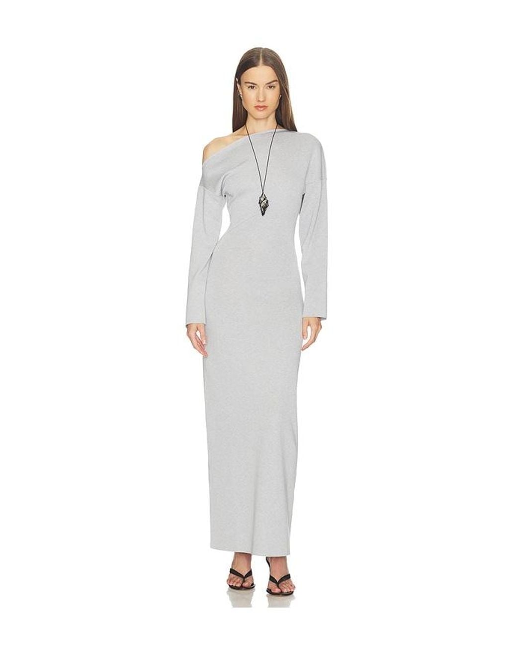 SRG White Lesly Off Shoulder Knit Dress