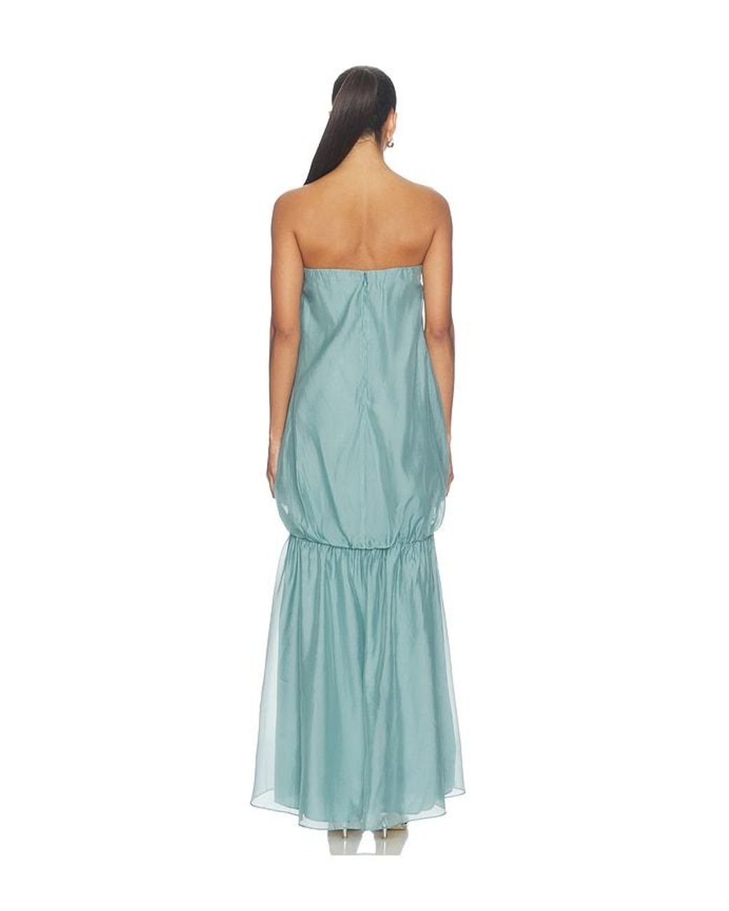 Amanda Uprichard Blue Esme Maxi Dress