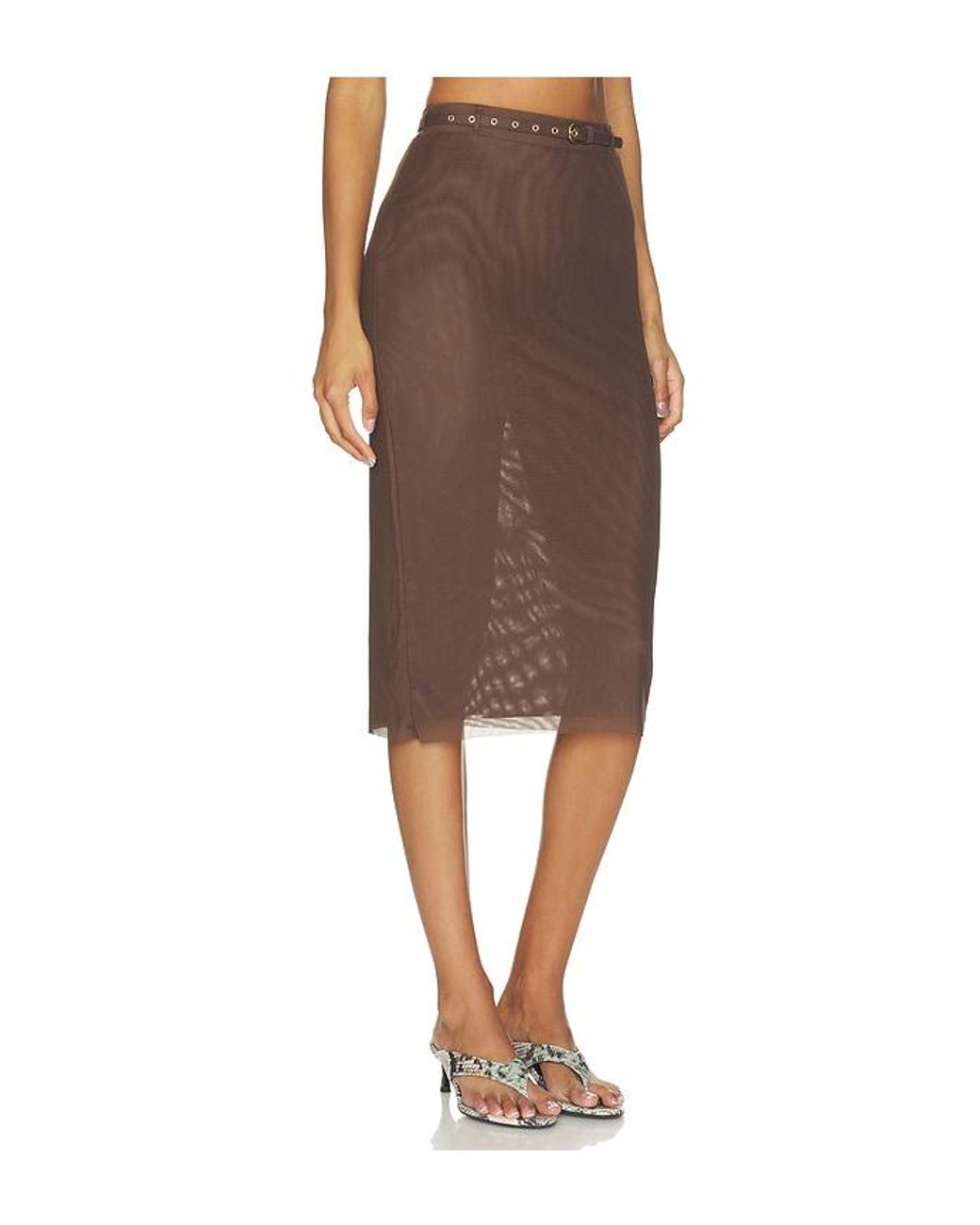 AFRM Brown Reed Skirt