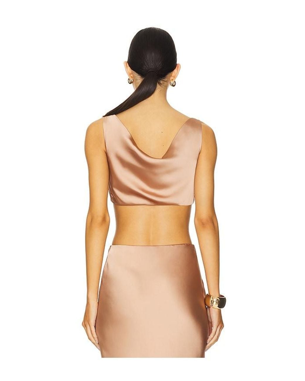 Norma Kamali Natural Maria Cropped Top