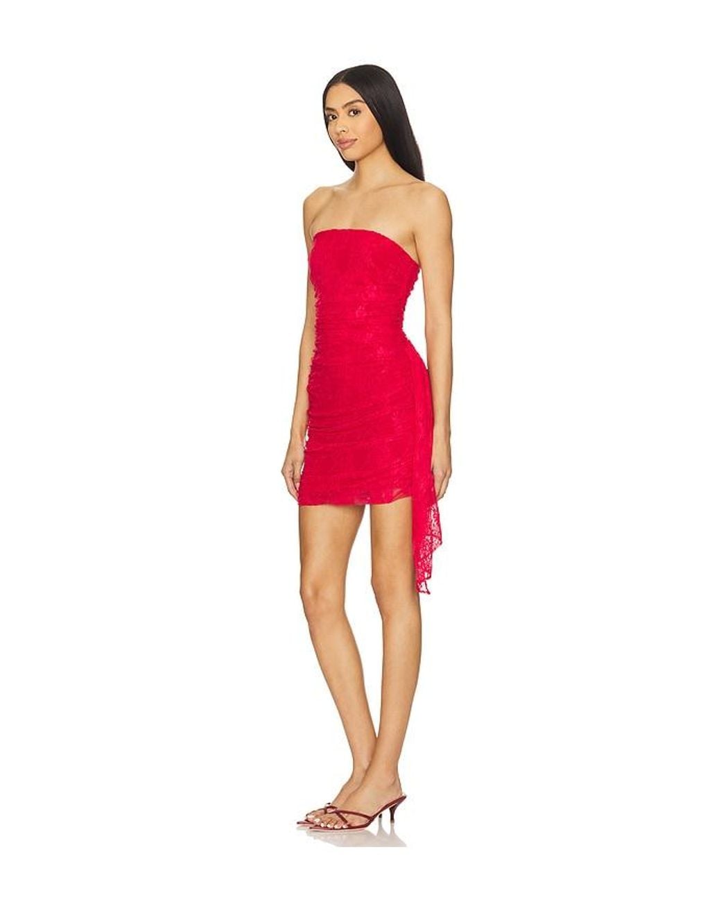 Amanda Uprichard Red X Revolve Anja Mini Dress