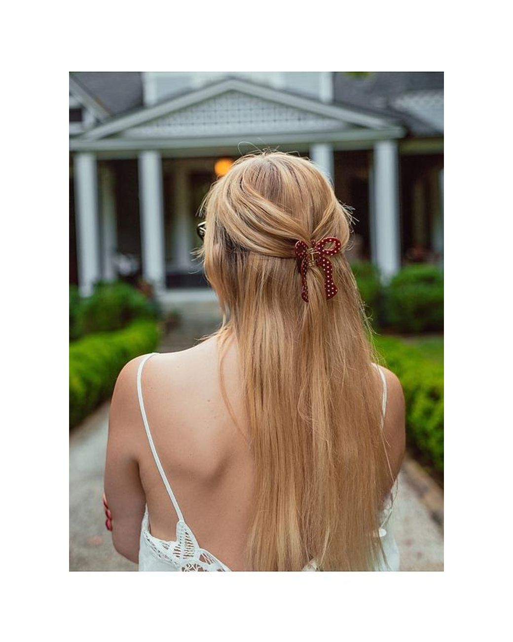 Solar Eclipse Multicolor Hand-Painted Coquette Bow Claw Hair Clip